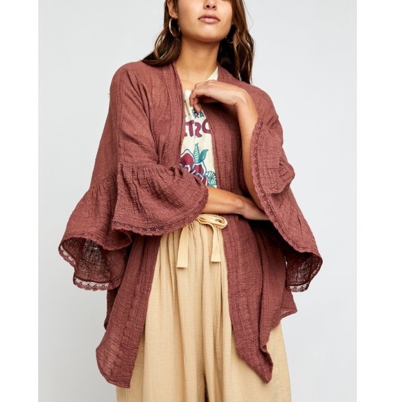 Free People Rosewood Poppy Kimono - Picture 4 of 16